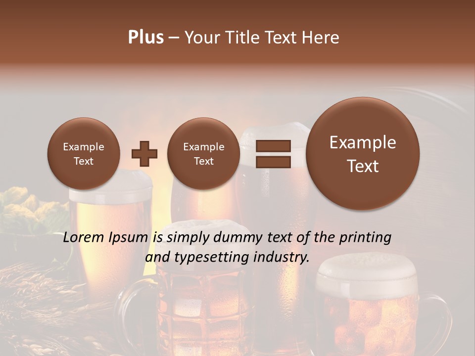 White Booze Ale PowerPoint Template