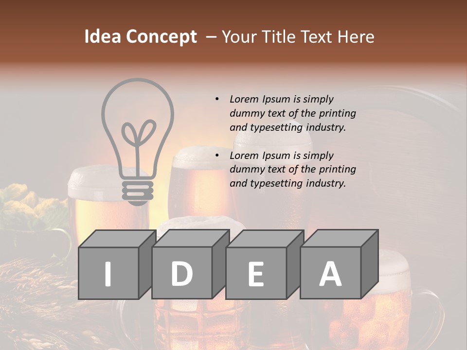 White Booze Ale PowerPoint Template