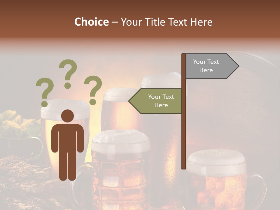 White Booze Ale PowerPoint Template