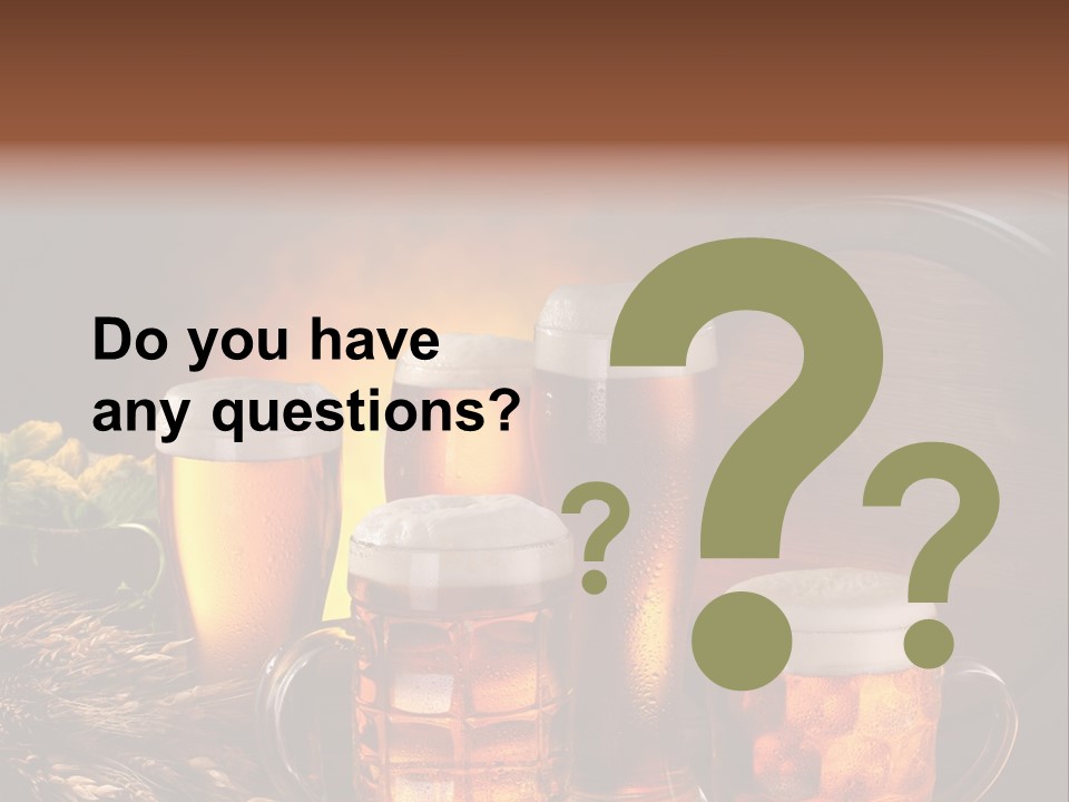 White Booze Ale PowerPoint Template