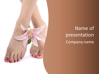 Legs Barefoot Roses PowerPoint Template
