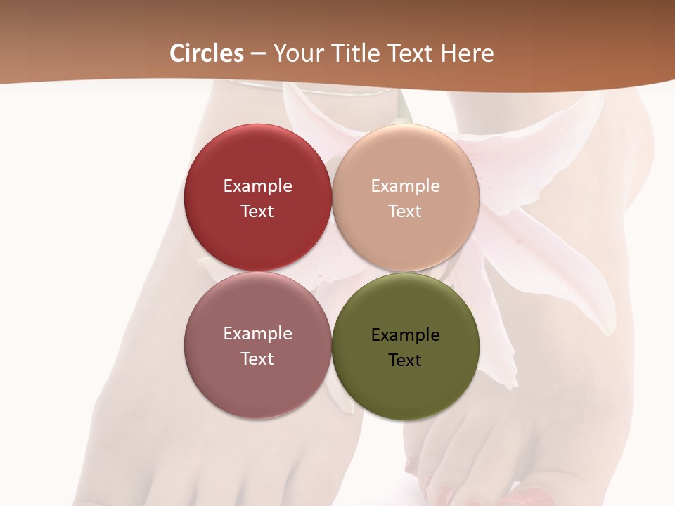 Legs Barefoot Roses PowerPoint Template