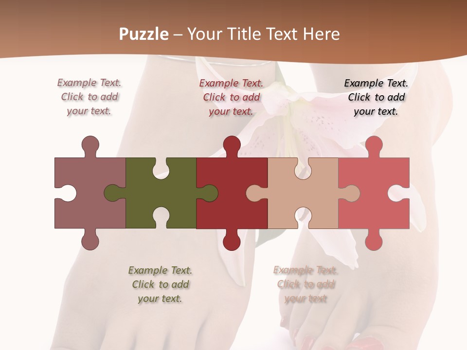 Legs Barefoot Roses PowerPoint Template