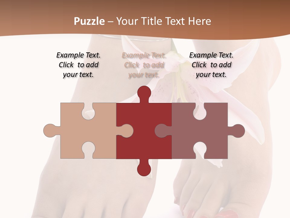 Legs Barefoot Roses PowerPoint Template