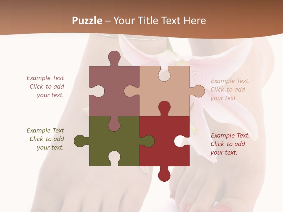 Legs Barefoot Roses PowerPoint Template