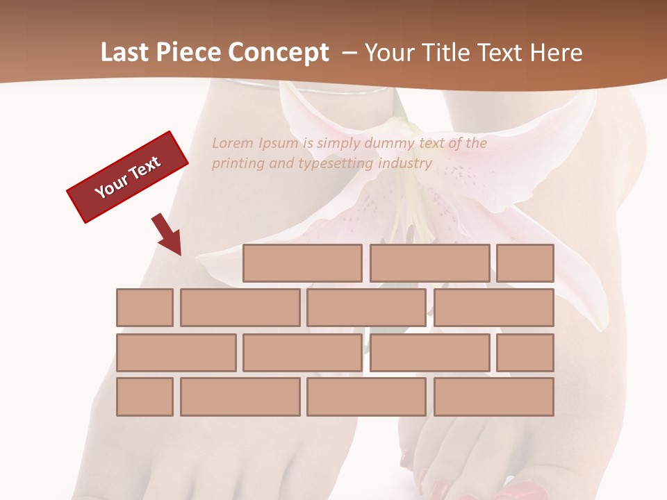 Legs Barefoot Roses PowerPoint Template