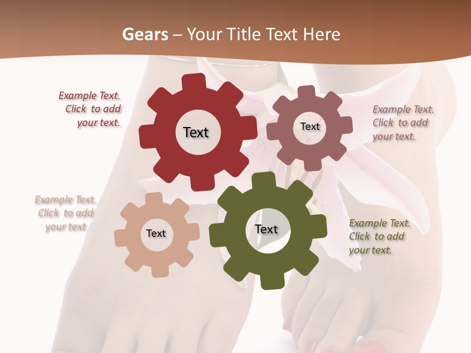 Legs Barefoot Roses PowerPoint Template