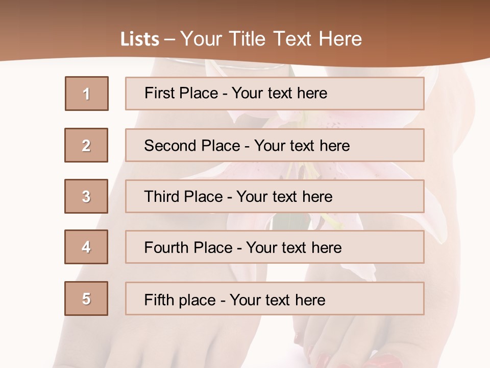 Legs Barefoot Roses PowerPoint Template