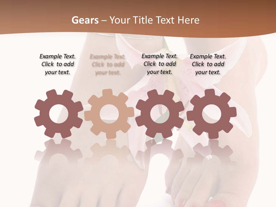 Legs Barefoot Roses PowerPoint Template