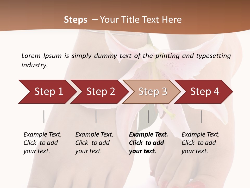 Legs Barefoot Roses PowerPoint Template