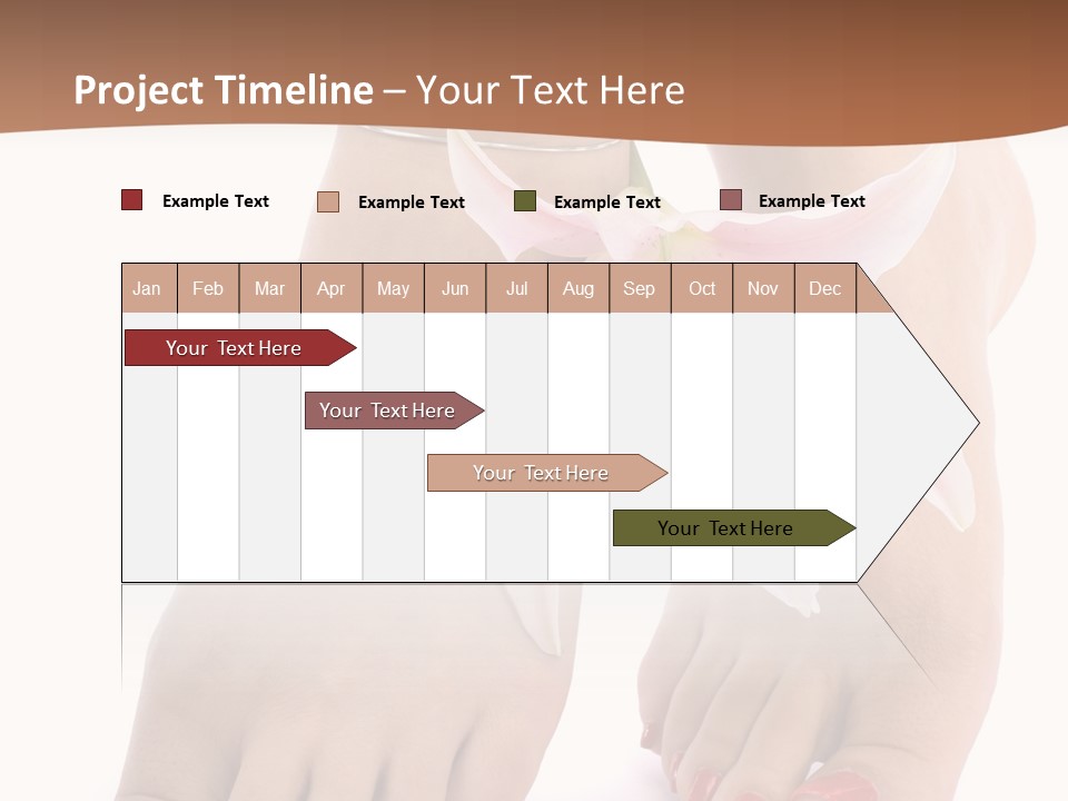 Legs Barefoot Roses PowerPoint Template