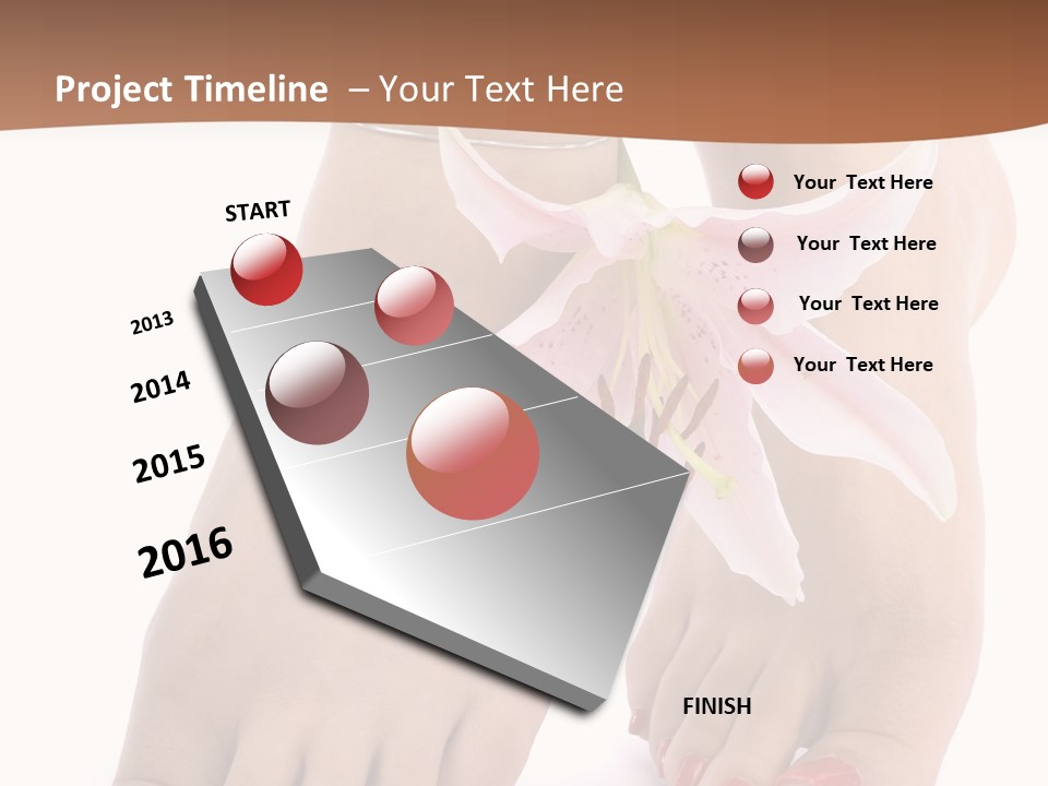 Legs Barefoot Roses PowerPoint Template