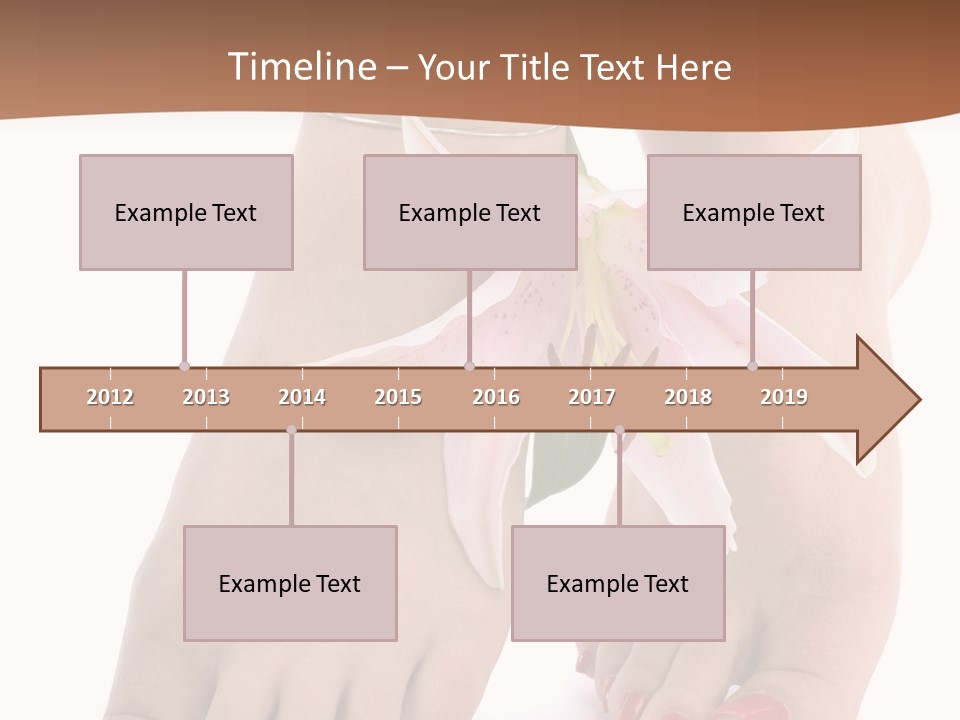 Legs Barefoot Roses PowerPoint Template