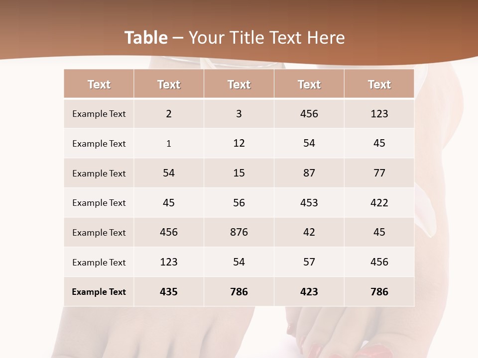 Legs Barefoot Roses PowerPoint Template