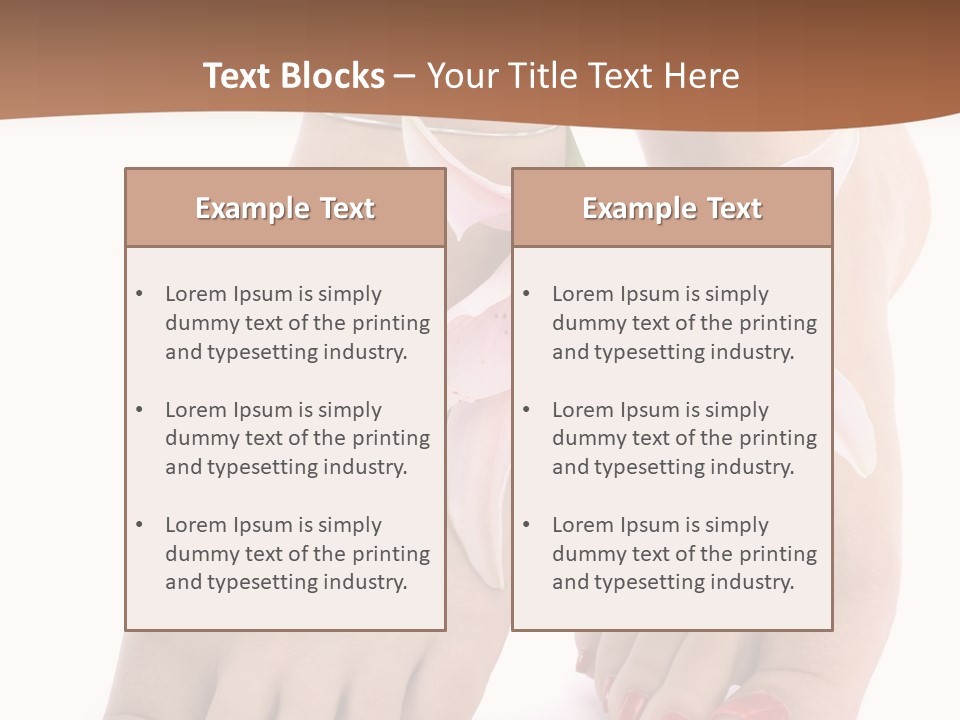 Legs Barefoot Roses PowerPoint Template