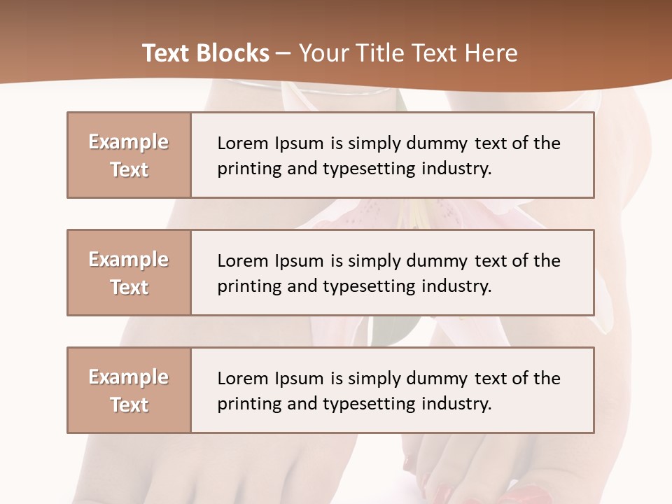 Legs Barefoot Roses PowerPoint Template