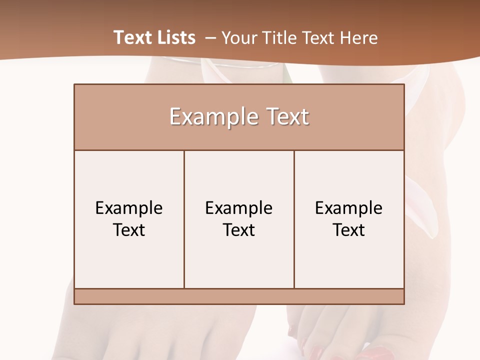 Legs Barefoot Roses PowerPoint Template