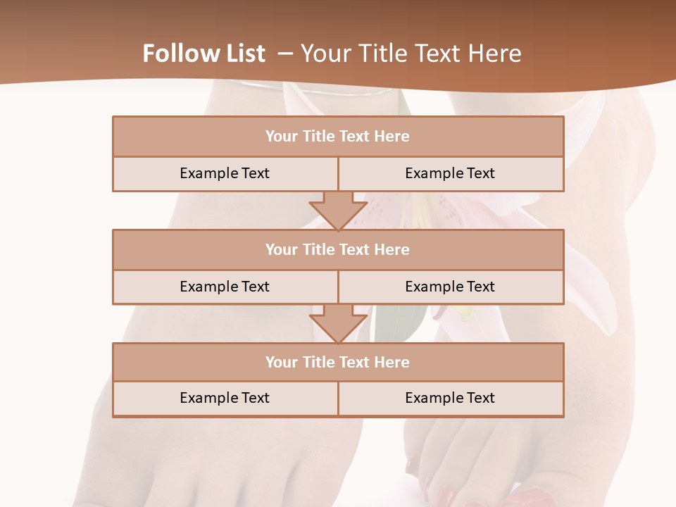 Legs Barefoot Roses PowerPoint Template