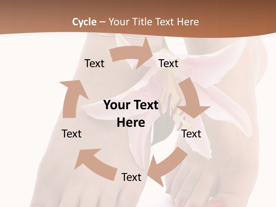 Legs Barefoot Roses PowerPoint Template