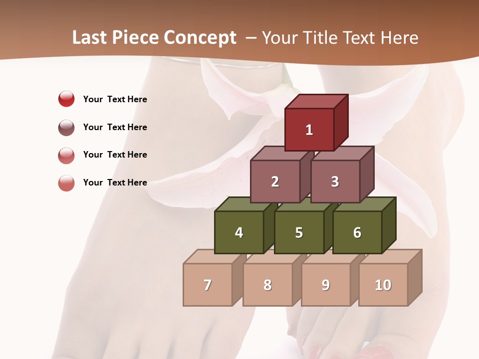 Legs Barefoot Roses PowerPoint Template