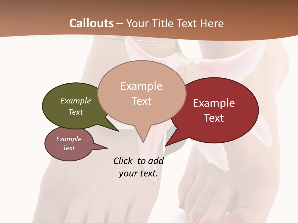 Legs Barefoot Roses PowerPoint Template