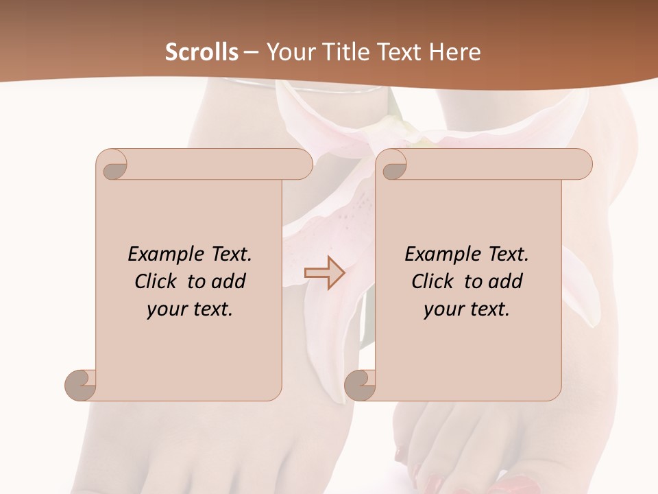 Legs Barefoot Roses PowerPoint Template