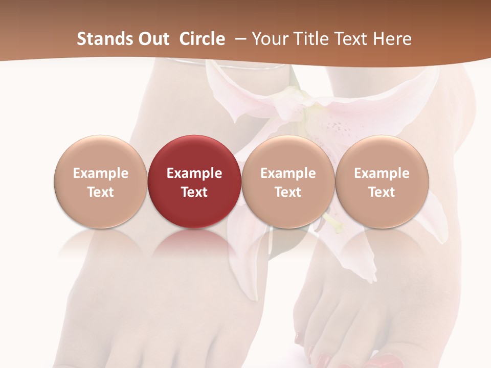 Legs Barefoot Roses PowerPoint Template