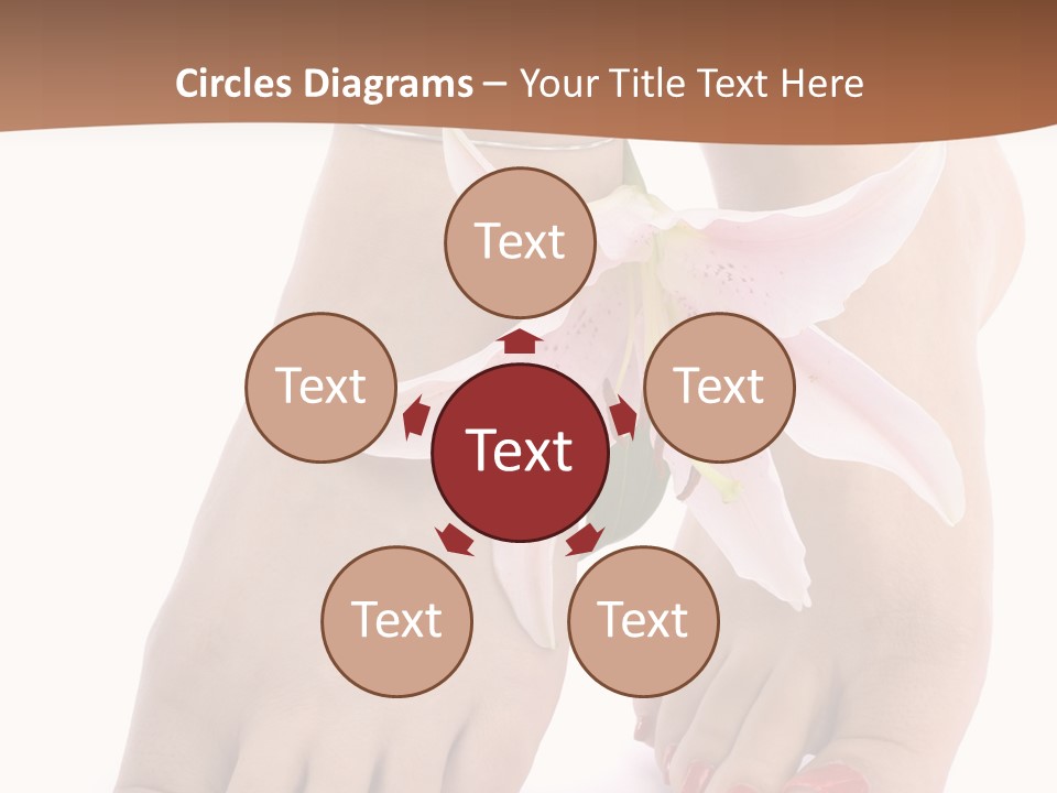 Legs Barefoot Roses PowerPoint Template