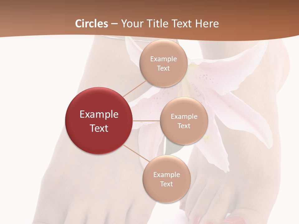 Legs Barefoot Roses PowerPoint Template