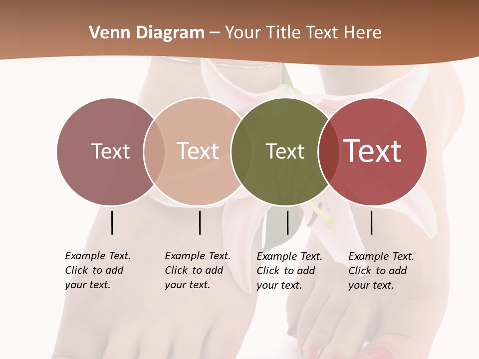 Legs Barefoot Roses PowerPoint Template