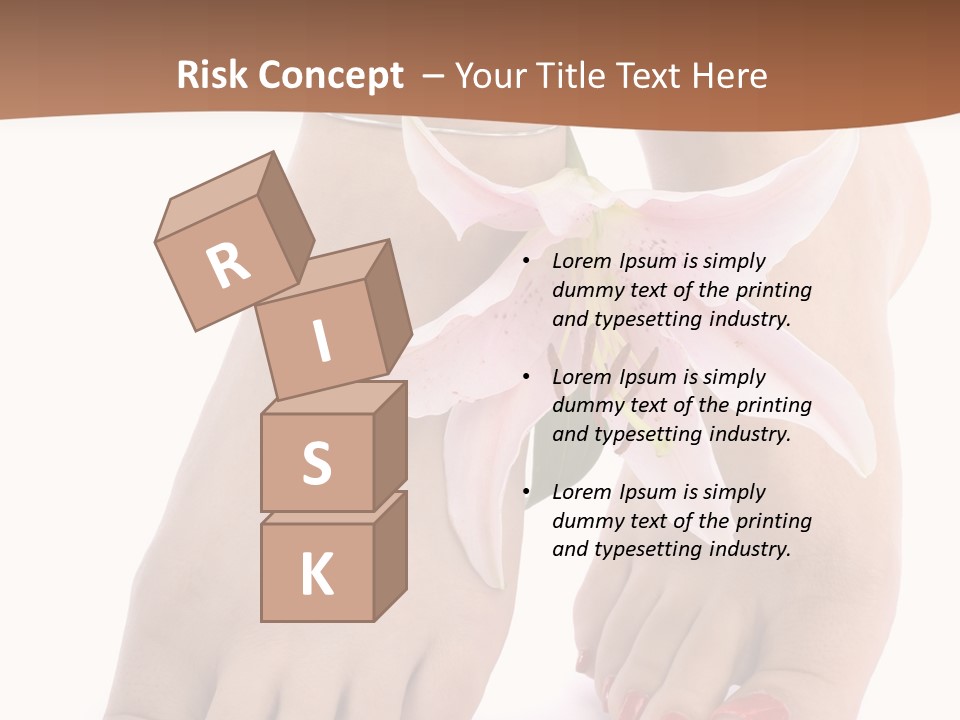 Legs Barefoot Roses PowerPoint Template