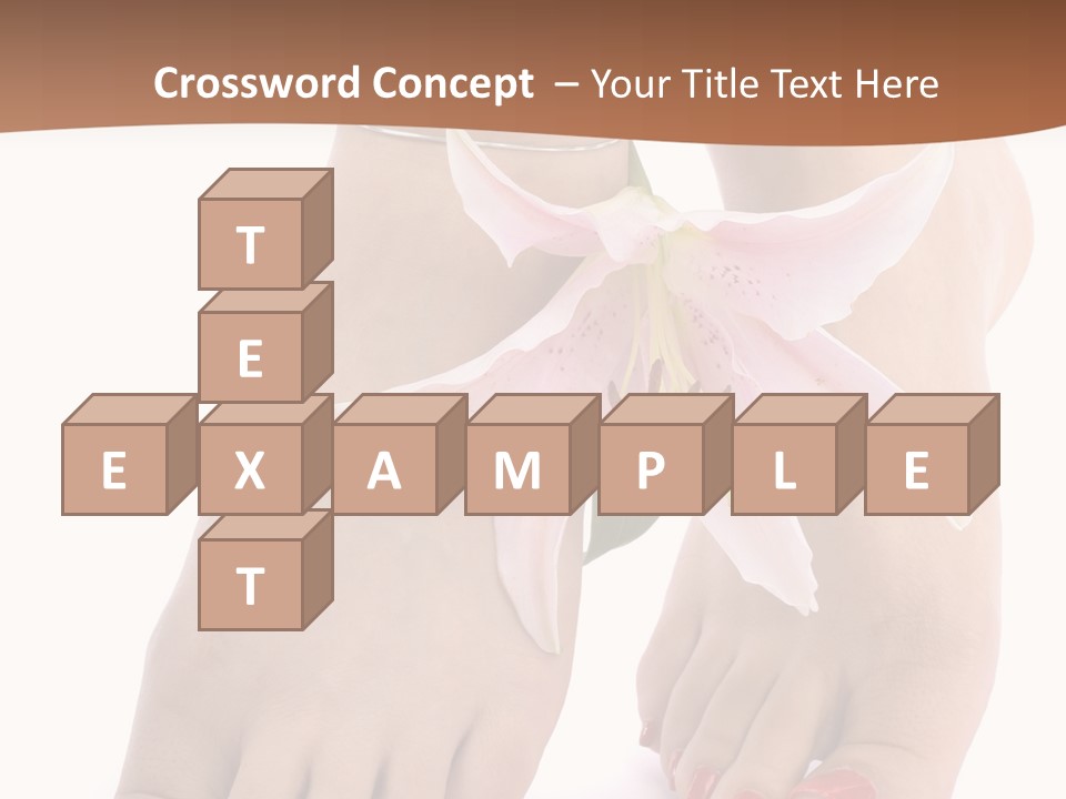 Legs Barefoot Roses PowerPoint Template