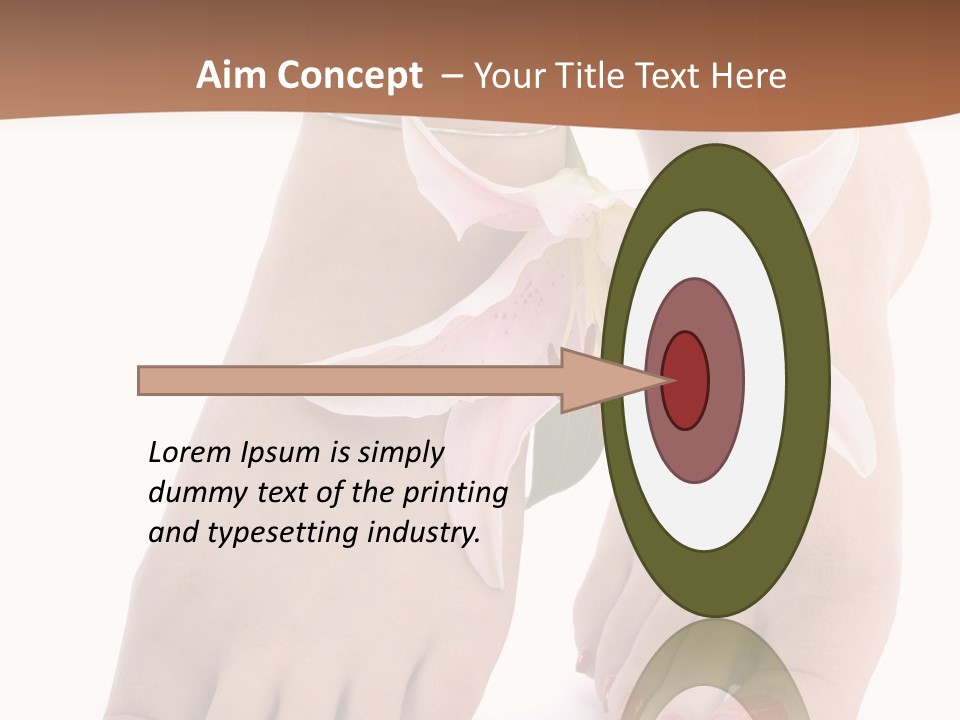 Legs Barefoot Roses PowerPoint Template