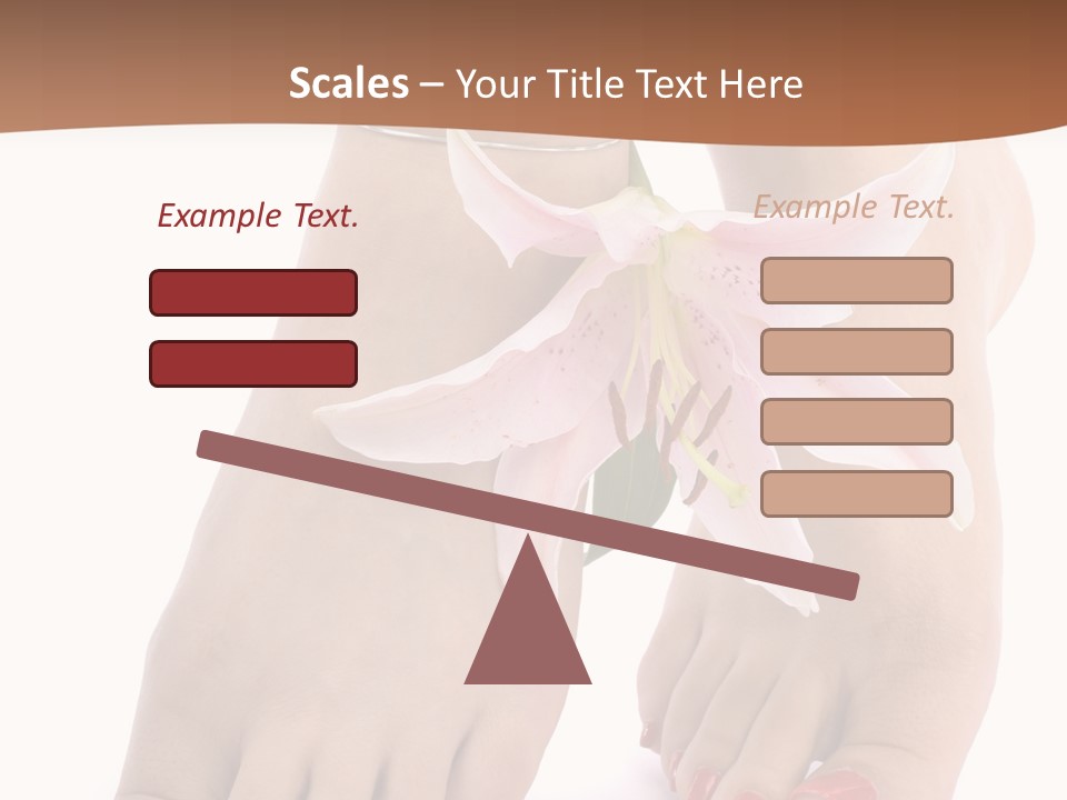 Legs Barefoot Roses PowerPoint Template