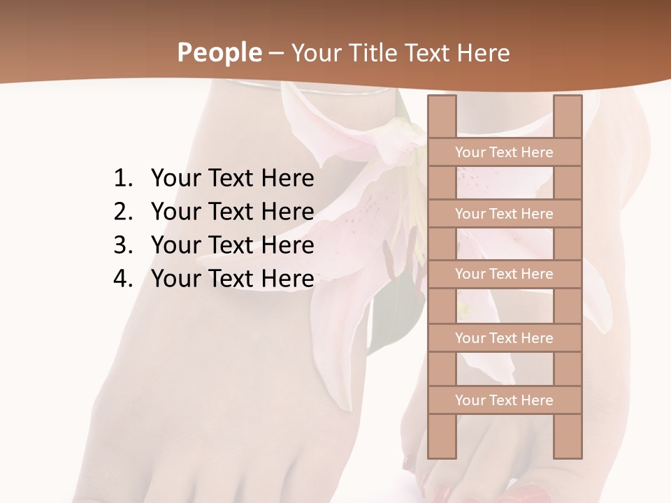 Legs Barefoot Roses PowerPoint Template
