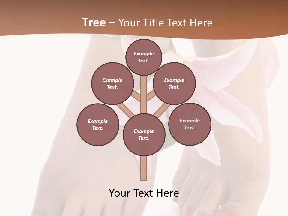 Legs Barefoot Roses PowerPoint Template