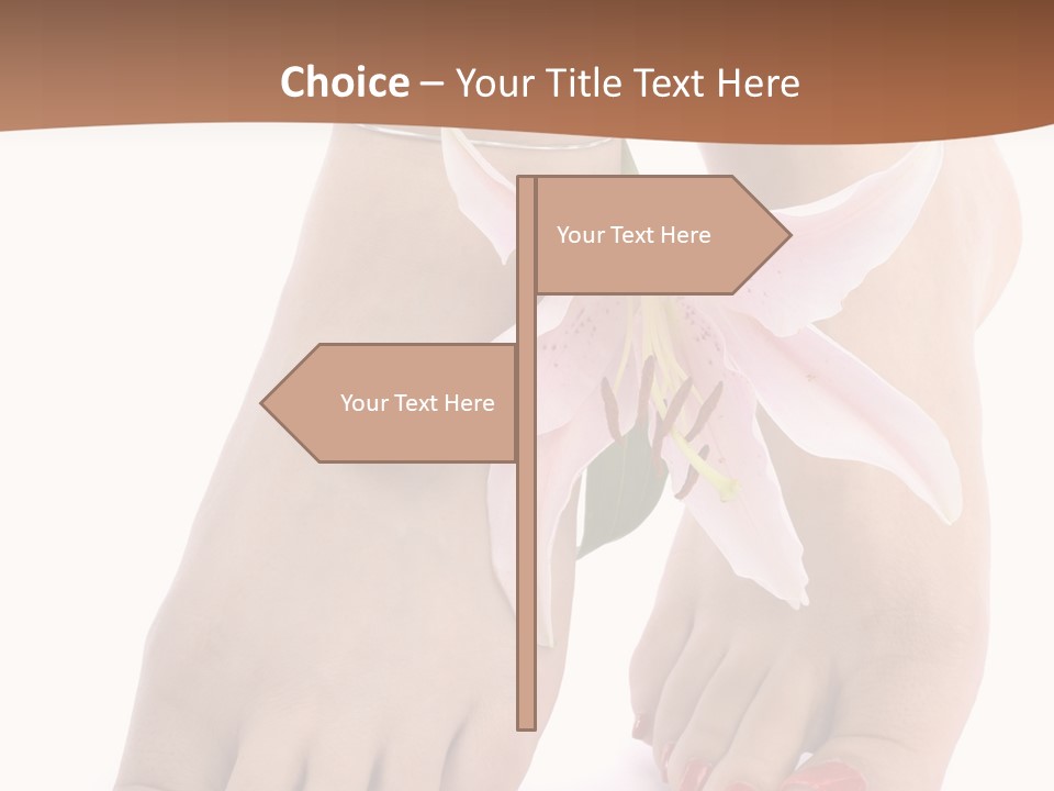 Legs Barefoot Roses PowerPoint Template