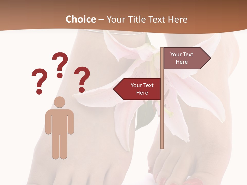 Legs Barefoot Roses PowerPoint Template