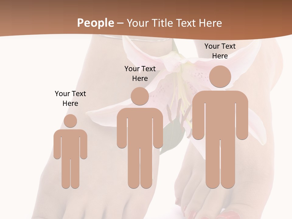 Legs Barefoot Roses PowerPoint Template