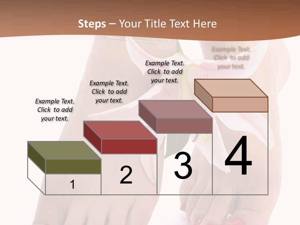 Legs Barefoot Roses PowerPoint Template