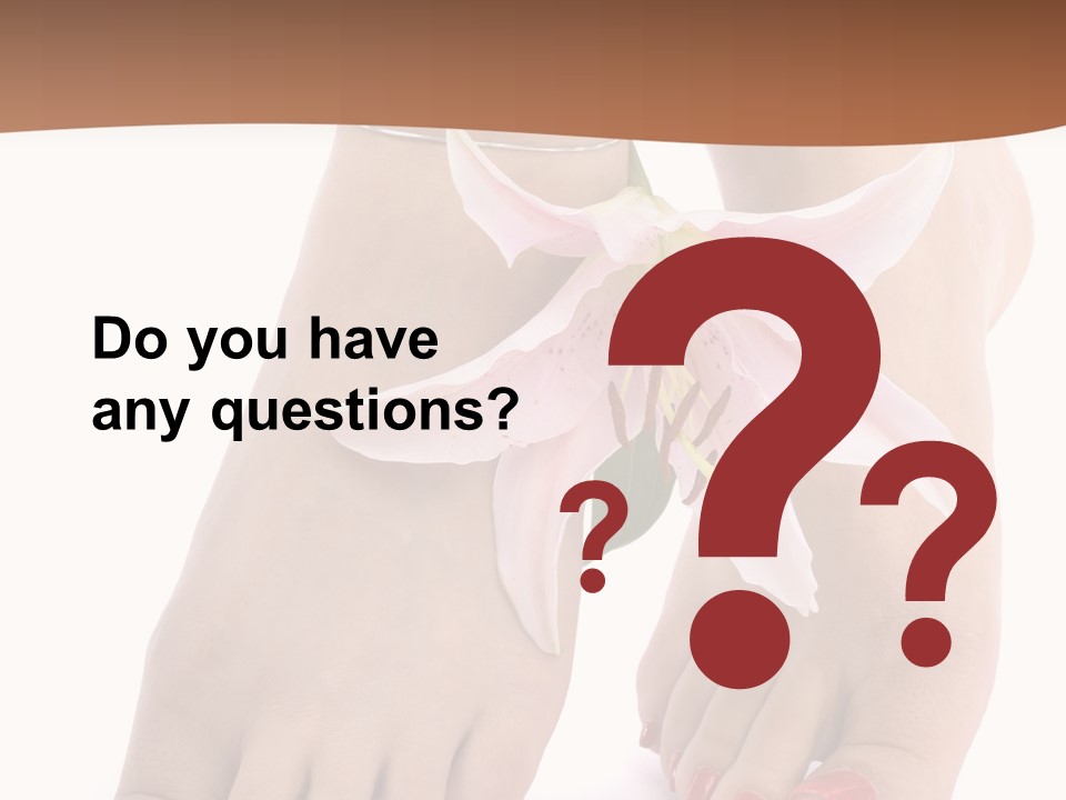 Legs Barefoot Roses PowerPoint Template