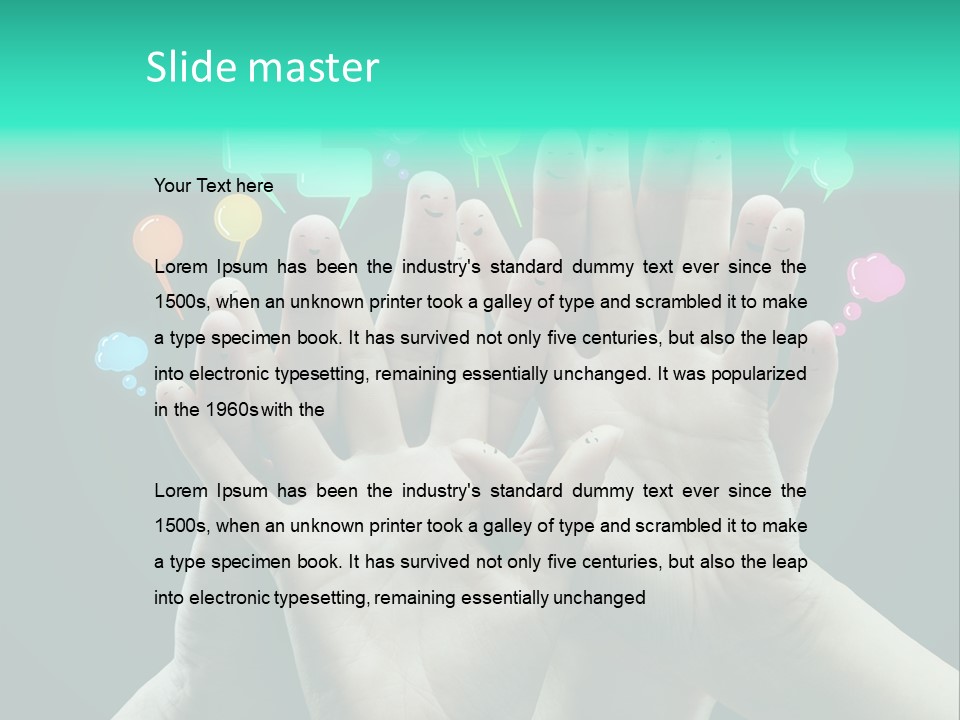 Partnership Variegated Sign PowerPoint Template