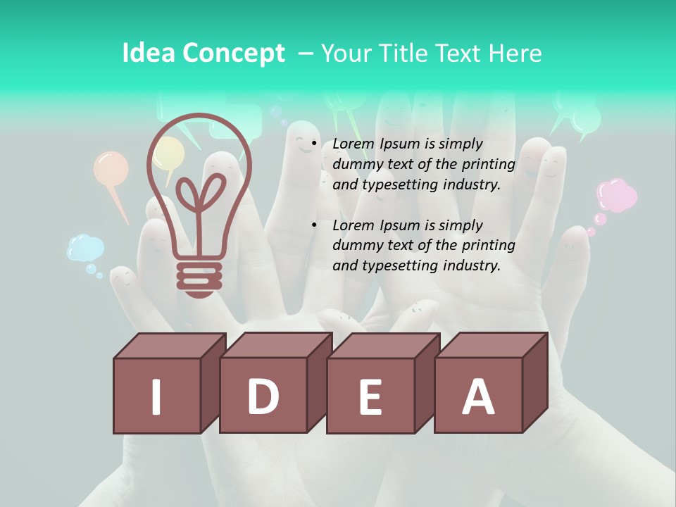 Partnership Variegated Sign PowerPoint Template
