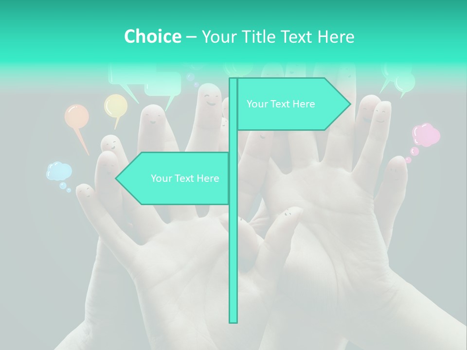 Partnership Variegated Sign PowerPoint Template