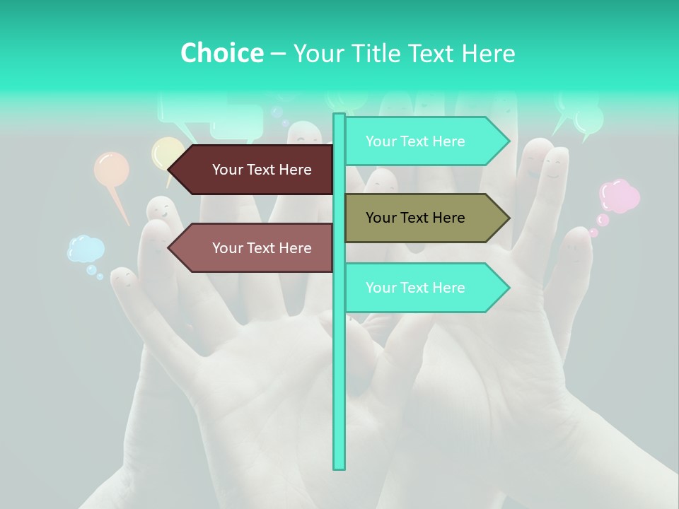 Partnership Variegated Sign PowerPoint Template