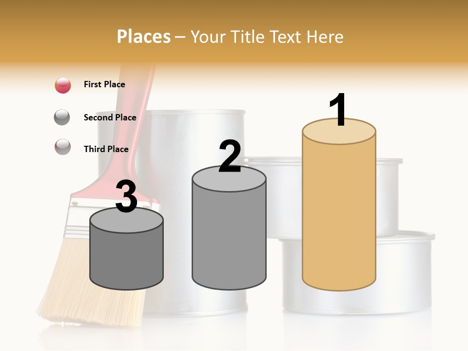 Bright Background Brush PowerPoint Template