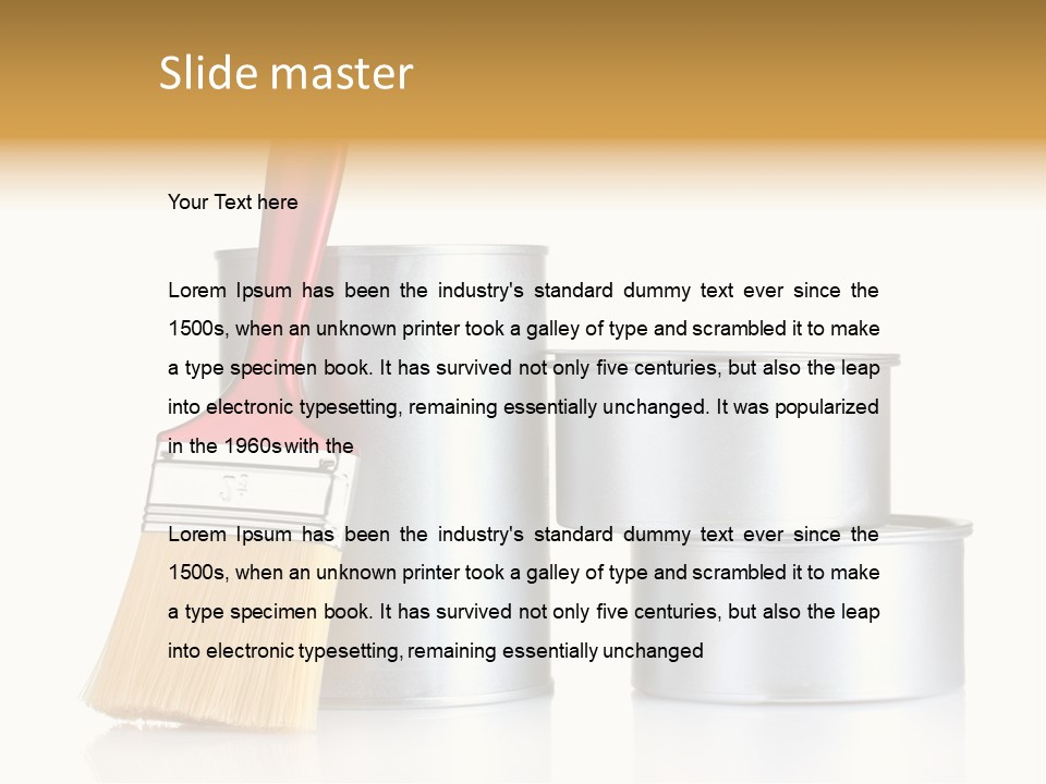 Bright Background Brush PowerPoint Template