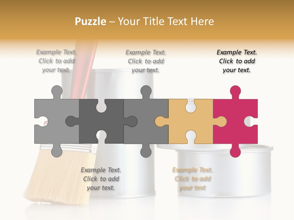 Bright Background Brush PowerPoint Template