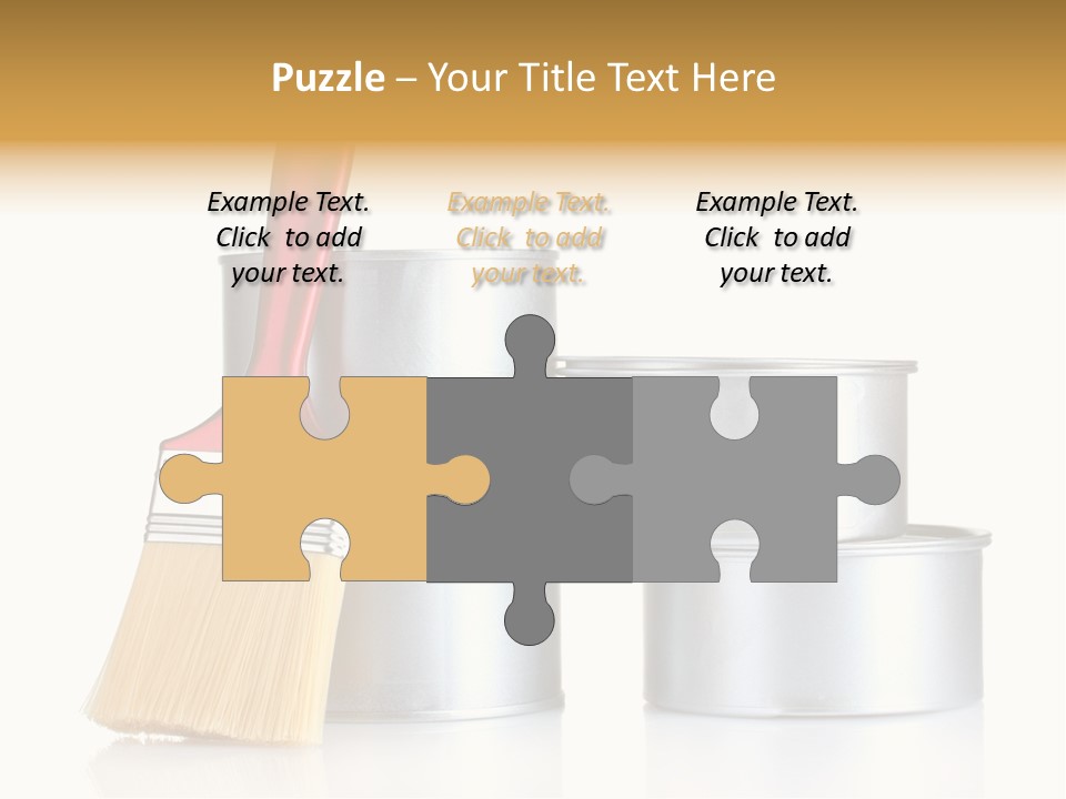 Bright Background Brush PowerPoint Template