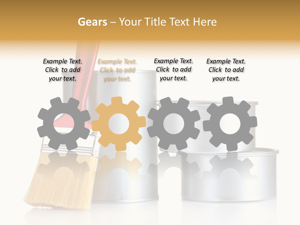 Bright Background Brush PowerPoint Template